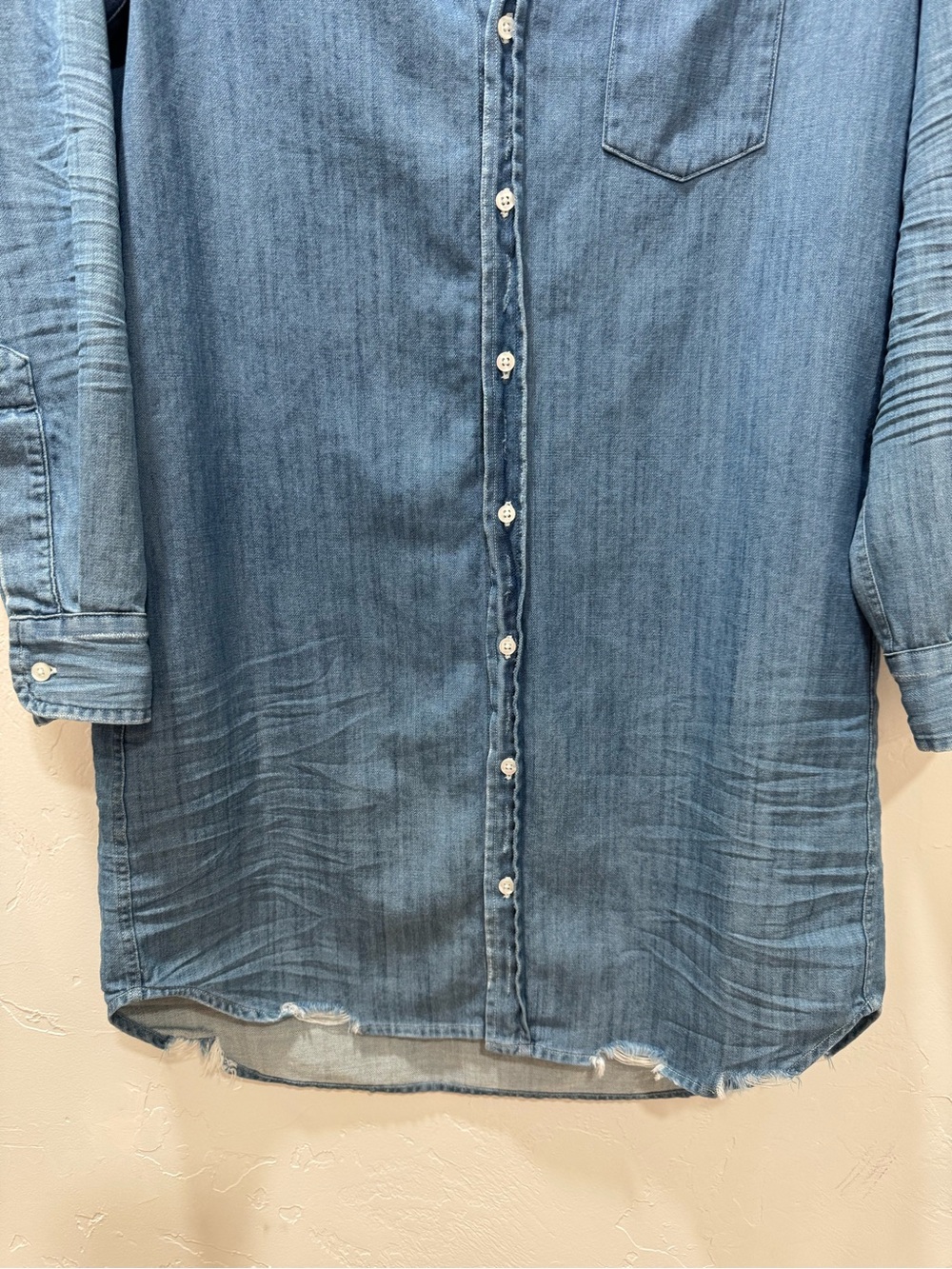 Frank & Eileen Mary Denim Classic Button Down Shirt Dress XXS Chambray Blue - Picture 6 of 13